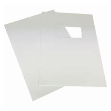 Rexel Binding Covers White ,Window 46715