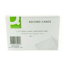 Ruled Record Cards, 8x5 ( 203 x 127mm )