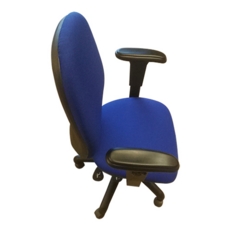 Windsor Highback Op Chair C/W Height Adjustable Arms R/Blue