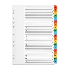 Extra Wide Dividers A-Z  White