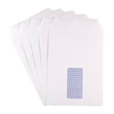 C5 White 90gsm Window S/S SHORT FLAP Env