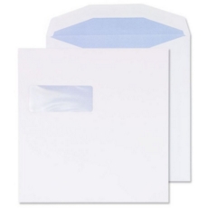 220 x 220 White Window gummed Envelope