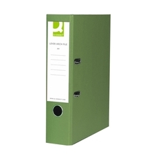 Q PVC Lever Arch File F/C Green SPLIT PACK