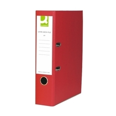 Q PVC Lever Arch File F/C Red SPLIT PACK