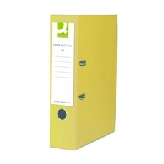 Q PVC Lever Arch File F/C Yellow SPLIT PACK