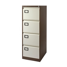 Filing Cabinet 4-drawer, Coffee Cream