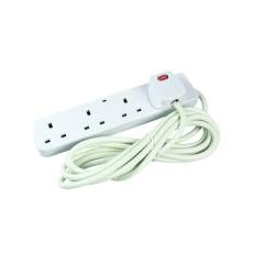 Extension Lead 4 Gang 5 Meter White