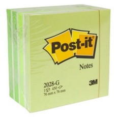 3M Post-it Note Cube Rainbow Green