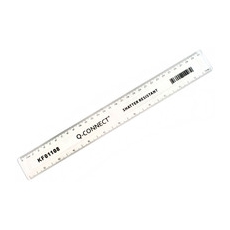 30cm Shatterproof Ruler WHITE