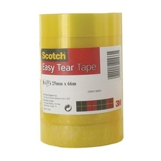 Scotch Easy Tear Tape, 25mmx66mtr SPLIT PACK