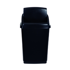 2Work Swing Top Bin 50 Litre Black