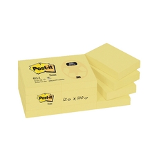 Post-It Notes Recyc 51x38 Ylw Pk12