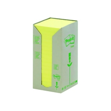 Postit Recyc Pad 76x76 Ylw 654 Pk16