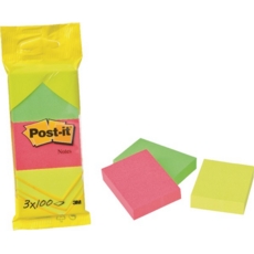 Post-It Neon 100 Sheet Notes Pk36