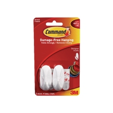 3M Command Small Oval Hooks/Strips