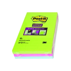 Post-it S/Sticky Ruled 101x152mm Pk3