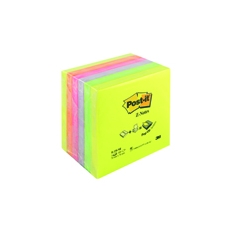 Post-It Z-Notes 76x76 Neon Rbw Pk6