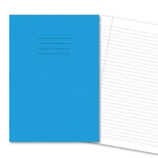 9x7" Exercise Books 8mm F/M 80Pg (229x178mm) Light Blu