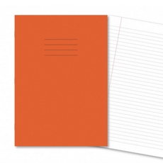 9x7" Exercise Books 8mm F/M 80Pg (229x178mm) Orange