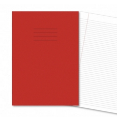 9x7" Exercise Books 8mm F/M 80Pg (229x178mm) Red