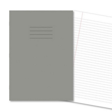 9x7" Exercise Books 8mm F/M 80Pg (229x178mm) Grey