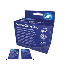 Af Screen-Clene Duo 20 Wet/Dry Wipes