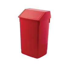 Addis 60L Flip Top Recycle Bin Red