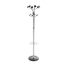 Alba Chromy Coat Stand Chrome/Black