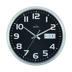 Acctim Supervisor Wall Clock Chrm/Bk