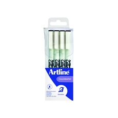 Artline Calligraphy Pen Black Pk4