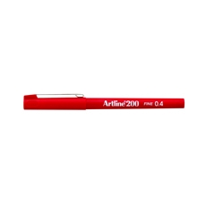 Artline 200 Pens Red Packed Pk12