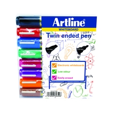 Artline 2In1 Dry Mrkr Chisl Ass Pk8