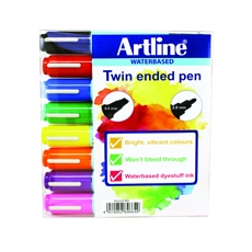 Artline 2In1 Fchrt Mrkr Pk8 Ast