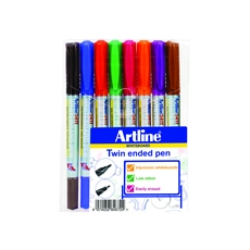 Artline 2In1 Whtbrd Mrk Fn/Supfn Pk8