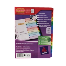 Avery Ready Index Mylar Jan-Dec 02002501 L7411