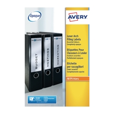 Avery L7171A-20 Lever Arch Spine Labels Assorted Colours