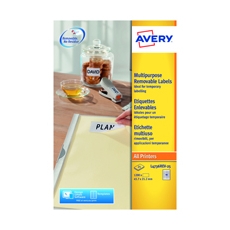 Avery Remv Lsr Lbls Wht 48L/Sht Bx25