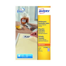 Avery Removable Lbl 270/Sht 25 Shts