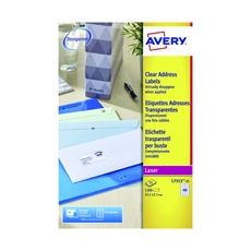 Avery Laser Mini Label Clear Pk1200