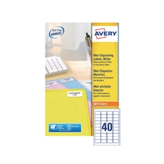 Avery Mini Laser Labels Wht Pk1000