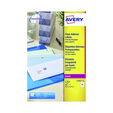 Avery 99.1x34mm Clear Laser