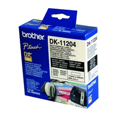 Brother DK11204 Multi Purpose Label Bk / Wh 17 x 54mm Pk400