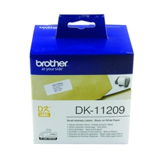 Brother DK11209 Small Address Label Bk / Wh 29 x 62mm P800