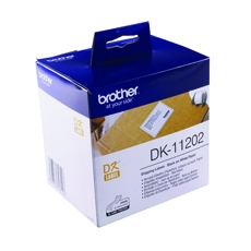 Brother DK11202 Black on White Shipping Label 62x100mm Pk300