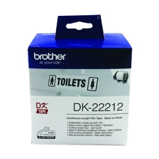 Brother DK22212 Black on White Continuous Label 62mm x 15.24m