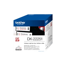 Brother DK22251 Red & Black on White Continuous 62mm x 15.24m