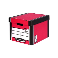 Fellowes Red/Wht Presto Storage Box 7260701 Pk10
