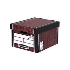 Fellowes Presto Storage Box Woodgrain 7250501