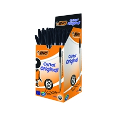 Bic Cristal Bpoint Pen Med Blk Pk50