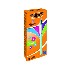 Bic 4 Colours Fashion Ball Pen Pk12